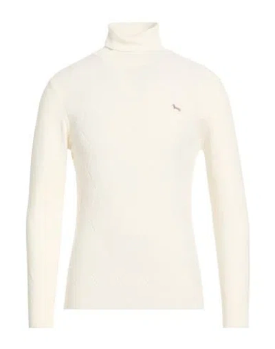 Harmont & Blaine Man Turtleneck Off White Size S Viscose, Polyamide, Cotton, Wool In Neutral