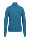 Harmont & Blaine Man Turtleneck Pastel Blue Size L Cotton, Polyamide, Viscose, Wool In Blue