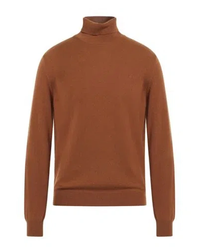 Harmont & Blaine Man Turtleneck Sky Blue Size L Cashmere In Brown