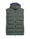 Harmont & Blaine Man Vest Dark Green Size L Nylon, Elastane In Green