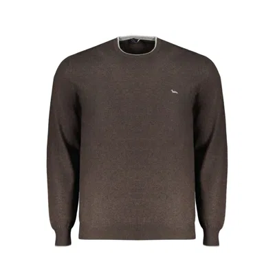 Harmont & Blaine Merino Wool Crew-neck Sweater In Brown