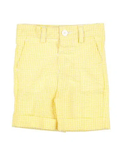 Harmont & Blaine Babies'  Newborn Boy Shorts & Bermuda Shorts Pastel Yellow Size 3 Polyester, Cotton