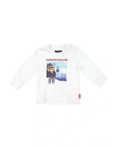 Harmont & Blaine Babies'  Newborn Boy T-shirt White Size 3 Cotton