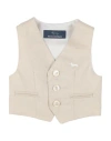 Harmont & Blaine Newborn Boy Tailored Vest Beige Size 3 Linen In Beige
