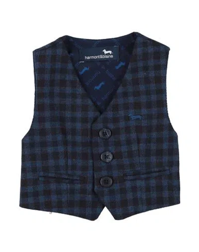 Harmont & Blaine Babies'  Newborn Boy Tailored Vest Midnight Blue Size 3 Polyester, Viscose, Wool