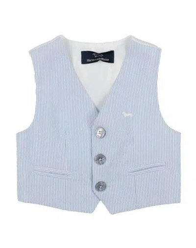 Harmont & Blaine Babies'  Newborn Boy Tailored Vest Sky Blue Size 3 Cotton, Polyester, Elastane
