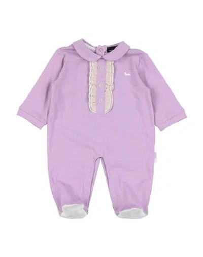 Harmont & Blaine Newborn Girl Baby Jumpsuits & Overalls Lilac Size 3 Cotton In Purple
