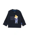 Harmont & Blaine Newborn Girl Sweatshirt Midnight Blue Size 3 Cotton In Blue