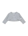 Harmont & Blaine Newborn Girl Wrap Cardigans Light Grey Size 3 Cotton, Polyester In Grey