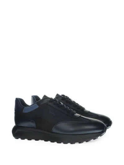 Harmont & Blaine Panelled Leather-trim Sneakers In Multi
