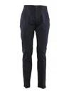 Harmont & Blaine Slim-fit Chino Trousers With Signature Blaine Embroidery In Blue