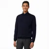 Harmont & Blaine Textured Knit V-neck Pullover In Rich Blue In Blue