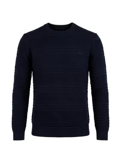 Harmont & Blaine Textured-knit Wool Sweater In Blue