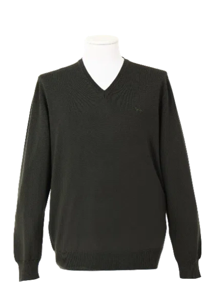Harmont & Blaine Timeless Crewneck Pullover For Men In Green