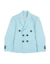 Harmont & Blaine Babies'  Toddler Boy Blazer Turquoise Size 6 Polyester, Viscose, Lycra In Blue