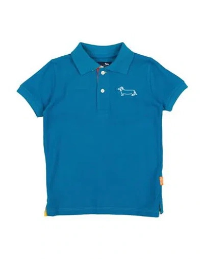 Harmont & Blaine Babies'  Toddler Boy Polo Shirt Azure Size 6 Cotton In Blue