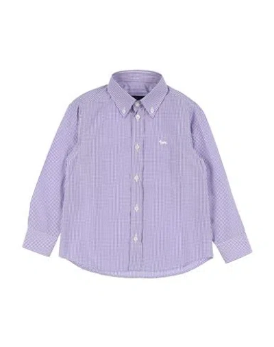 Harmont & Blaine Babies'  Toddler Boy Shirt Lilac Size 4 Cotton, Polyester In Purple