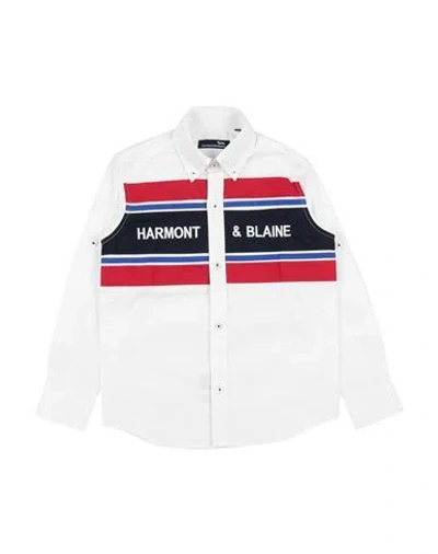 Harmont & Blaine Babies'  Toddler Boy Shirt White Size 7 Cotton In Multi