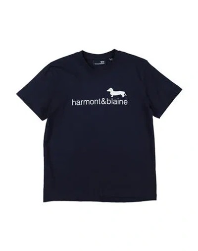 Harmont & Blaine Babies'  Toddler Boy T-shirt Midnight Blue Size 5 Cotton In Black