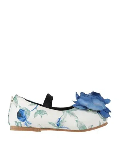 Harmont & Blaine Babies'  Toddler Girl Ballet Flats White Size 3 Textile Fibers