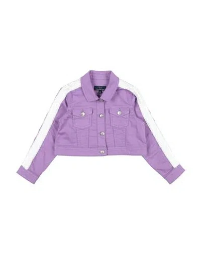 Harmont & Blaine Babies'  Toddler Girl Denim Outerwear Lilac Size 6 Cotton, Elastane In Purple