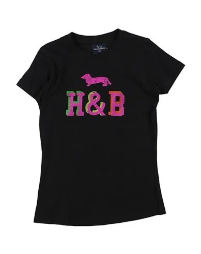 Harmont & Blaine Babies'  Toddler Girl T-shirt Black Size 6 Cotton