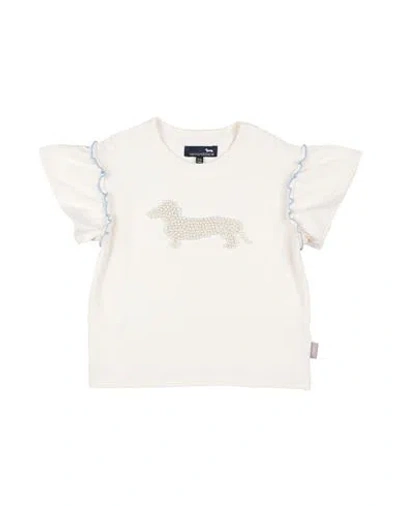 Harmont & Blaine Babies'  Toddler Girl T-shirt Cream Size 5 Organic Cotton, Elastane In White