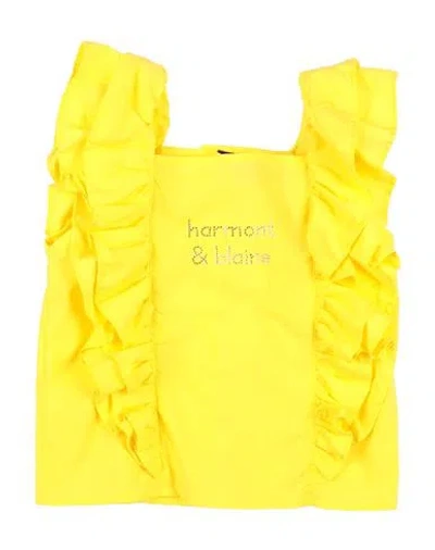 Harmont & Blaine Babies'  Toddler Girl Top Yellow Size 6 Cotton, Polyamide, Elastane