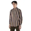 Harmont & Blaine Vertical Striped Casual Shirt With Button-down Collar In Multi