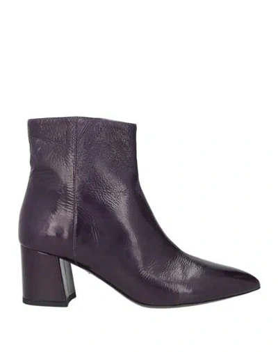 Harmont & Blaine Woman Ankle Boots Purple Size 9 Leather In Multi