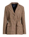 Harmont & Blaine Woman Blazer Camel Size 8 Cotton, Polyester In Brown
