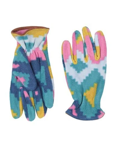 Harmont & Blaine Woman Gloves Sky Blue Size M Polyester