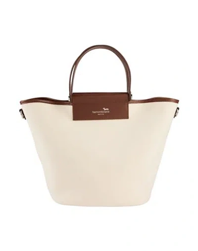 Harmont & Blaine Woman Handbag Off White Size - Cotton, Calfskin