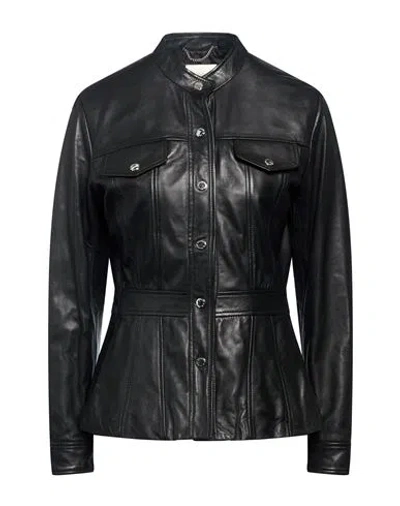 Harmont & Blaine Woman Jacket Black Size 10 Leather