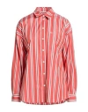 Harmont & Blaine Woman Shirt Rust Size 6 Cotton In Red