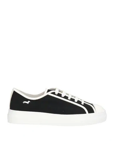 Harmont & Blaine Woman Sneakers Black Size 6 Leather, Textile Fibers