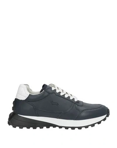 Harmont & Blaine Woman Sneakers Navy Size 6 Leather, Textile Fibers In Blue