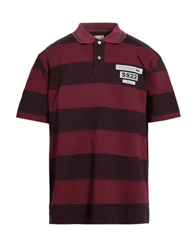Harmont & Blaine X Andrea Pompilio Man Polo Shirt Burgundy Size Xl Cotton