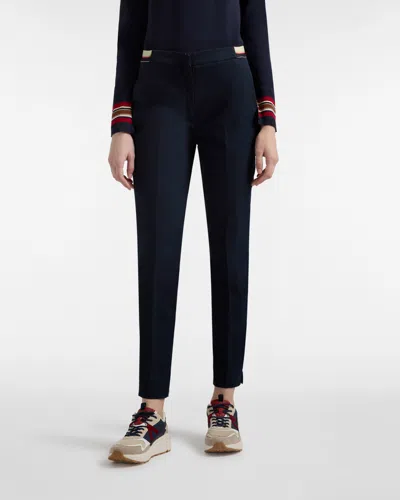 Harmontblaine Chino Pants With Elastic Woman Blue In Other