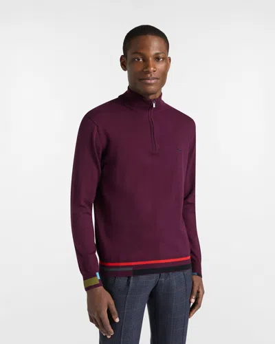 Harmontblaine Dark Red Man Pullover In Purple