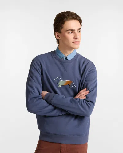 Harmontblaine Dark Washed Man Sweatshirt In Blue