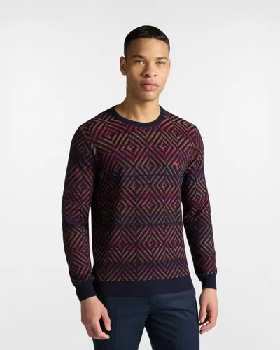 Harmontblaine Pullover Man Blue Navy In Multi