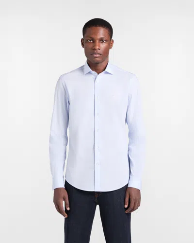 Harmontblaine Shirt In Popeline Stretch Man Blue In Other