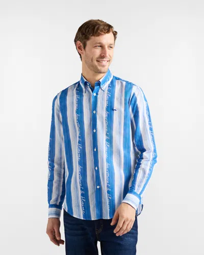 Harmontblaine Shirt With Stripes And Lettering Man Quartz In Other