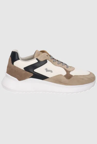 Harmontblaine Shoes Suede Man Beige-white In Other