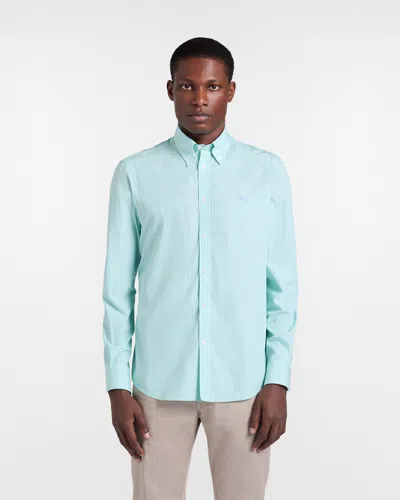 Harmontblaine Striped Shirt Regular Fit Man Green Light In Other