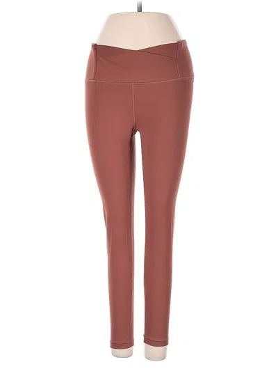 Pre-owned Harmony And Balance Active Pants In Brown