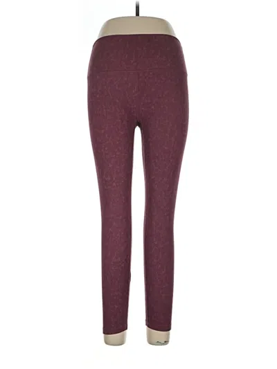 Pre-owned Harmony And Balance Active Pants In Burgundy