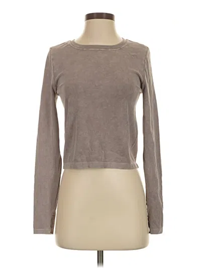 Pre-owned Harmony And Balance Long Sleeve T-shirt In Brown