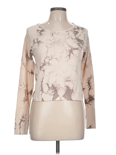 Pre-owned Harmony And Balance Long Sleeve T-shirt In Tan